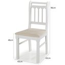 Ver imagem 2 de Conjunto Sala de Jantar com 4 Cadeiras Madeira Maciça Mv Branco