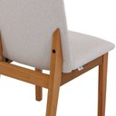 Ver imagem 6 de Kit 6 Cadeiras para Sala de Jantar Estofada Madeira Maciça Cecília Bege