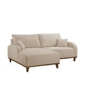 Ver imagem 1 de Sofá Albano Linho 185cm Chaise Lado Esquerdo Meu Sofá Online A294 Linho Creme
