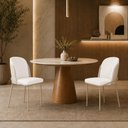 Ver imagem 3 de Kit 2 Cadeira de Jantar Estofada Ergonômica D28 Aço Carbono Aurora - Champagne | Marfim | Palha