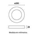 Ver imagem 6 de Painel Led Tech Slim Redondo Sobrepor 24w 6.500k - Branco 80756004 Blumenau Iluminação