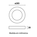 Ver imagem 6 de Painel Led Tech Slim Redondo Sobrepor 24w 6.500k - Branco 80756004 Blumenau Iluminação