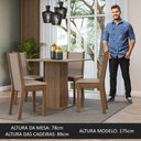 Ver imagem 6 de Conjunto Sala de Jantar Madesa Alana Mesa Tampo de Madeira 4 Cadeiras - Rustic/crema/sintético Bege