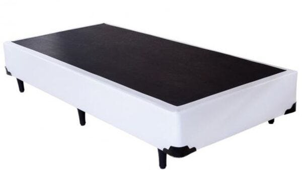 Cama Box Premium Corino Ou Sued Sued Solteirão 096x203x032 - Corino Preto - 1