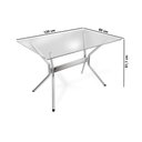 Ver imagem 2 de Conjunto Mesa de Jantar Kappesberg Crome Tampo de Vidro 6 Cadeiras Cromado Marrom