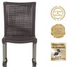 Mesa Ascoli 100 Cm com 4 Cadeiras Cannes de Alumínio, Pintura Fendi e Trama Tela de Corda Náutica - 3