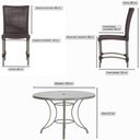 Ver imagem 2 de Mesa Ascoli 100 Cm com 4 Cadeiras Cannes de Alumínio, Pintura Fendi e Trama Tela de Corda Náutica