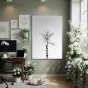 Ver imagem 1 de Quadro Decorativo Alma de Árvore 70x50cm Mold Preta