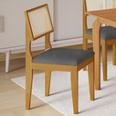 Ver imagem 2 de Mesa Alegra 180cm Tampo Cinamomo 6 Cadeiras Ametista