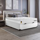 Ver imagem 1 de Cama Box Baú Casal Couro Branco + Colchão Life D33 Pillow Top 61x138x188cm Branco - e-Shop Casa