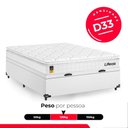 Ver mais imagens de Cama Box Baú Casal Couro Branco + Colchão Life D33 Pillow Top 61x138x188cm Branco - e-Shop Casa