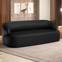 Ver imagem 1 de Sofá 2 Lugares Curvo Orgânico para Sala Living 150cm Barolo L06 Couro Preto - Lyam Decor