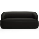 Ver imagem 5 de Sofá 2 Lugares Curvo Orgânico para Sala Living 150cm Barolo L06 Couro Preto - Lyam Decor