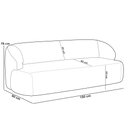 Ver imagem 4 de Sofá 2 Lugares Curvo Orgânico para Sala Living 150cm Barolo L06 Couro Preto - Lyam Decor