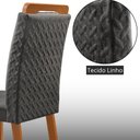 Ver imagem 5 de Mesa de Jantar Alvorada 180cm Tampo MDF Vidro Canto Copo com 6 Cadeiras Aline Moderna Mobília