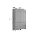 Ver imagem 3 de Multiuso Lavanderia Rainha C/ 4 Portas e 4 Gavetas 140cm Branca - Nesher