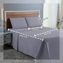 Ver imagem 2 de Kit Roupa Cama Casal 100% Algodão 4 Peças Percal 300 Fios Hotel Pousada:cinza