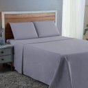 Ver imagem 1 de Kit Roupa Cama Casal 100% Algodão 4 Peças Percal 300 Fios Hotel Pousada:cinza