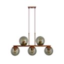 Ver imagem 1 de PENDENTE JABUTICABA B/5 COBRE COM GLOBO FUMÊ Enerlux