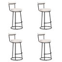 Ver imagem 2 de Banqueta Alta Cozinha 70cm Encosto Industrial Aço Kit 4 Ziria Pu S02 - D’Rossi