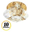 Ver imagem 2 de 10 Spot Cristal Sala Base Dourada Embutido Lavabo Bet11