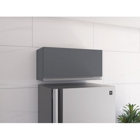 Armário Aéreo Geladeira Andréia 60cm 1 Porta AJL - Cinza