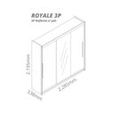 Ver imagem 4 de Guarda-Roupa Casal 3 Portas 1 Porta Reflecta com LED 100% MDF Royale Branco