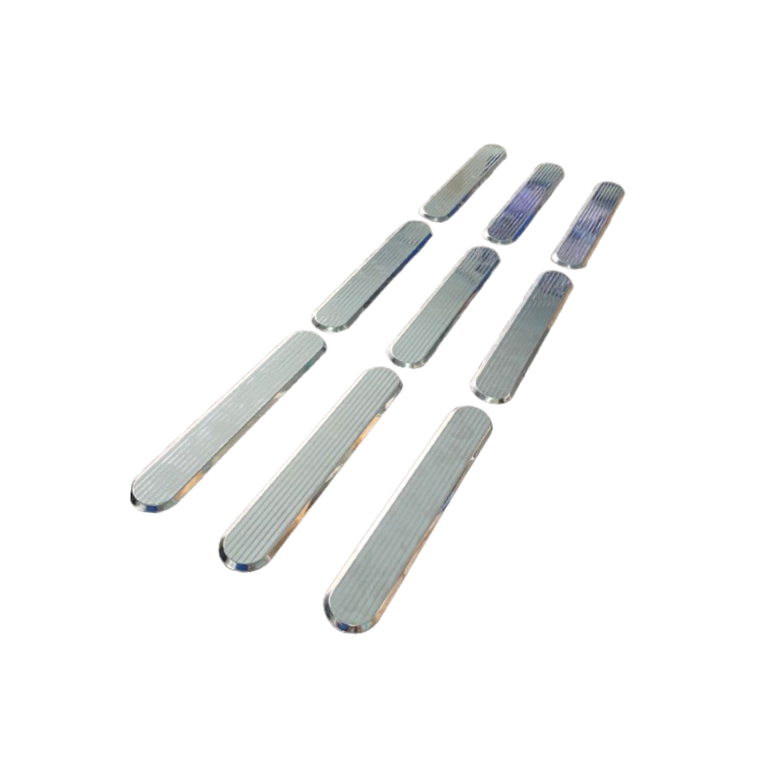 Elemento Tátil Direcional Inox Adesivado Frisado