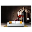 Ver imagem 1 de Papel de Parede Barril Vinho Cacho de Uva 3d Al77