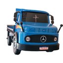 Ver imagem 2 de Caminhão Mb 1113 Frente Redonda Carroceria Madeira Miniatura - Azul
