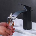Ver imagem 4 de Torneira Banheiro Monocomando Cascata Inox 304 Preto Fosco