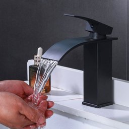 Torneira Banheiro Monocomando Cascata Inox 304 Preto Fosco - 4