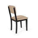 Ver imagem 5 de Mesa de Jantar Redonda Montreal Preta com 4 Cadeiras Estofadas Ella Preto/bege