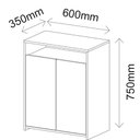 Ver imagem 4 de Balcão Home Office 2 Portas Mobile Cool Preto - Artany