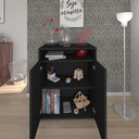 Ver imagem 5 de Balcão Home Office 2 Portas Mobile Cool Preto - Artany