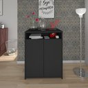 Ver imagem 6 de Balcão Home Office 2 Portas Mobile Cool Preto - Artany