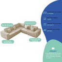 Ver imagem 4 de Kit Sofá Modular 5 Lugares Moderno Curvo Orgânico Adapt Bouclé