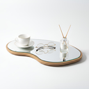 Ver imagem 3 de Bandeja Orgânica Espelhada Elegante para Sala Quarto Lavabo ou Bar