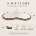 Ver imagem 3 de Bandeja Orgânica Espelhada Elegante para Sala Quarto Lavabo ou Bar