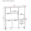 Ver imagem 5 de Armário de Cozinha Kit 6 Portas Ferrara Kits Paraná Cor:nogueira Off White Ripado