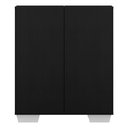 Ver imagem 7 de Aparador Buffet 2 Portas com Pés Quadrados Veneza Multimóveis V3610 Preto/Branco