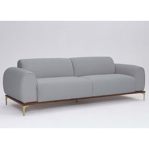 Sofá 3 Lugares Tóquio D07 230cm Linho Cinza - D’Rossi