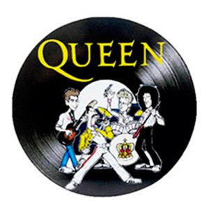 Disco de Vinil Decorativo em Madeira Star - Banda Queen