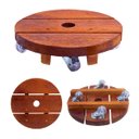 Ver imagem 1 de Suporte para Vaso de Planta Redondo com Rodinhas Cristal 25cm