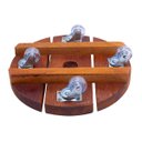 Ver imagem 3 de Suporte para Vaso de Planta Redondo com Rodinhas Cristal 25cm