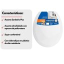 Ver imagem 3 de Assento Sanitário Branco Plus Almofadado Oval Metasul