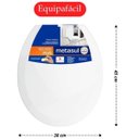 Ver imagem 4 de Assento Sanitário Branco Plus Almofadado Oval Metasul