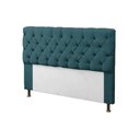 Ver imagem 1 de Cabeceira para Cama Box King 195cm Mirage c/ Capitonê Suede Azul Turquesa - LM DECOR