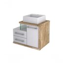 Ver imagem 4 de Gabinete Armario P-banheiro (balcao C-cuba Q355) Legno 650 Branco Chess C-carvalho