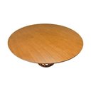 Ver imagem 2 de Mesa de Jantar Armonia 6 Lugares Redonda MDF Laqueado 150cm Amêndoa Cinamomo
